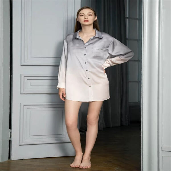 Découvrez le luxe avec une chemise en soie imprimée douce