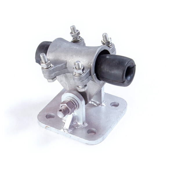 The role of suspension clamps in preventing damage and sagging of power line cables.
