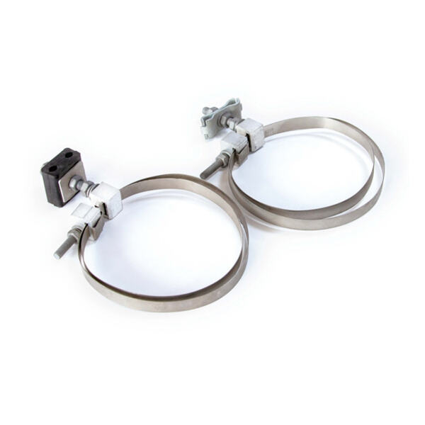 Safety precautions to follow when working with downlead clamps in high-voltage environments.