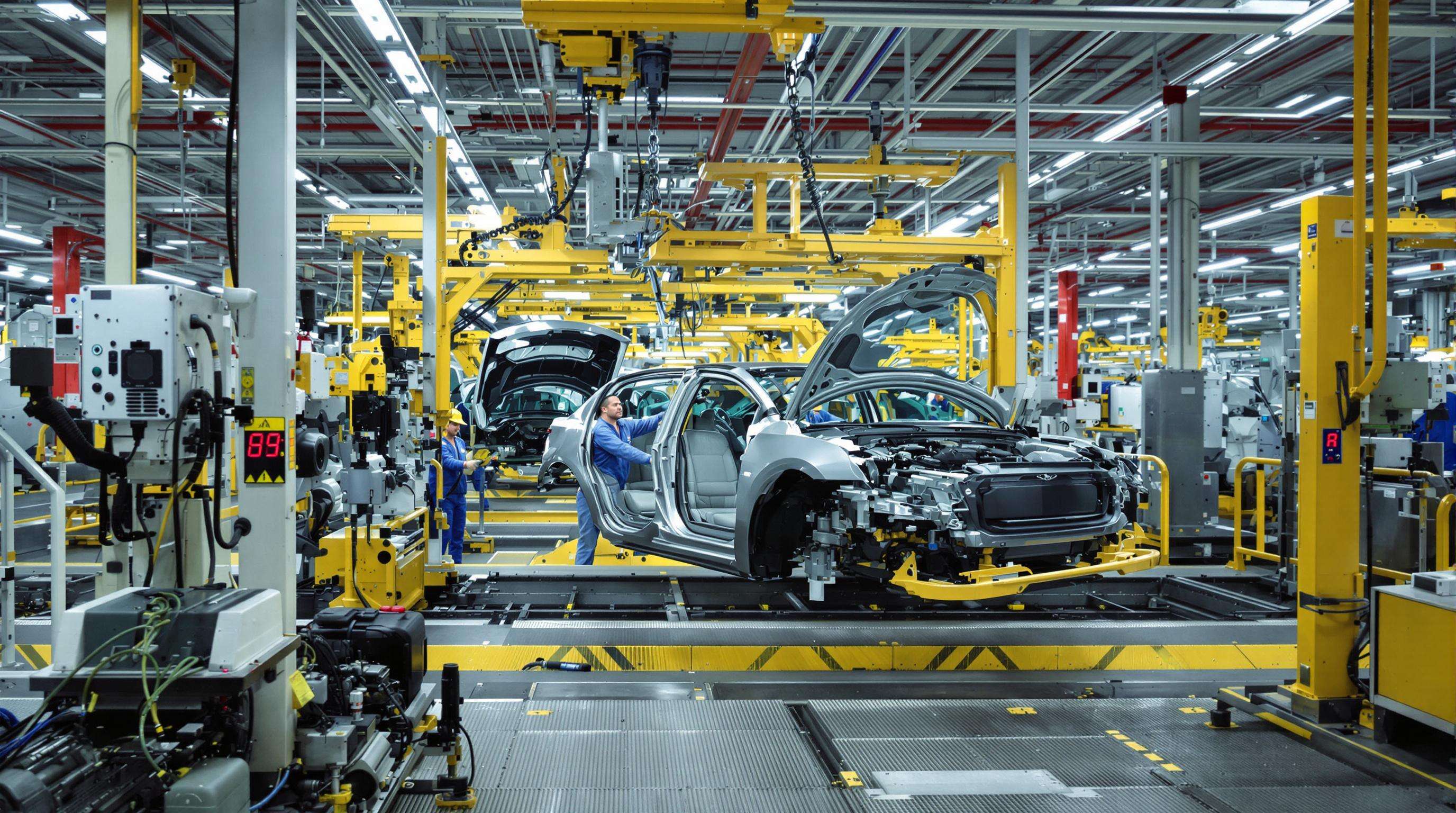 Electric chain hoists speeding up workflow on an automotive assembly line