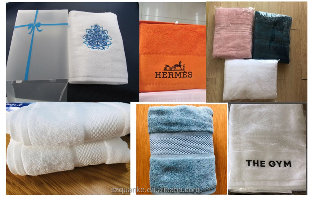 Wholesale Luxury 100% Cotton 8pcs Towel Set Bathroom Towel  Hand custom Bath Towel details