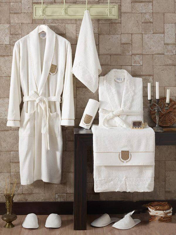 Wholesale Luxury Terry Bathrobe Sleepwear Set for Men Custom Hood Collar Plus Size Solid Pattern Wholesale bathrobe factory