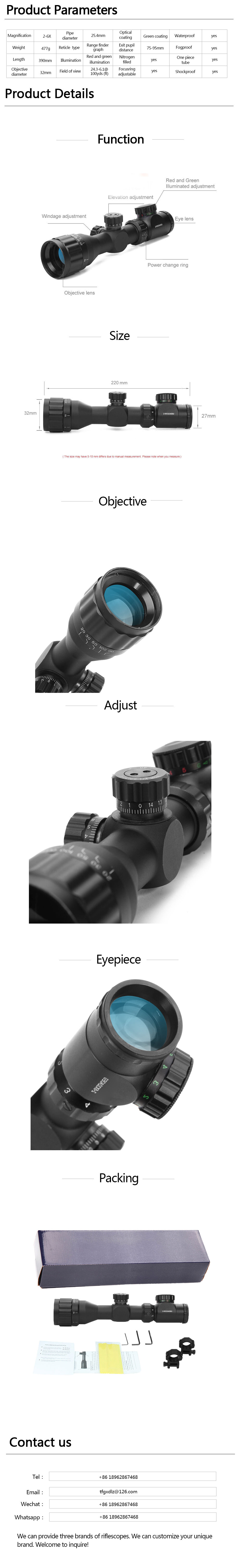 2-6x32AOEG Hunting Long Rang Scope Optical Sight Scope supplier