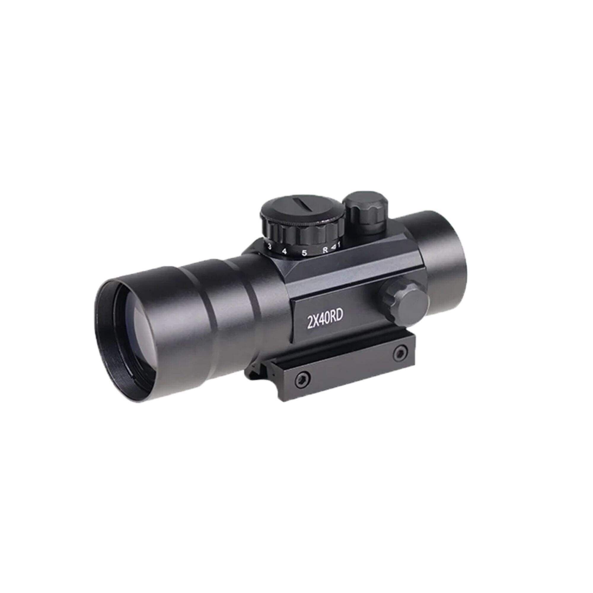 2X40 Green Red Dot Sight Scope Red Dot Optics Scope Fit 11/20mm Sight for Hunting