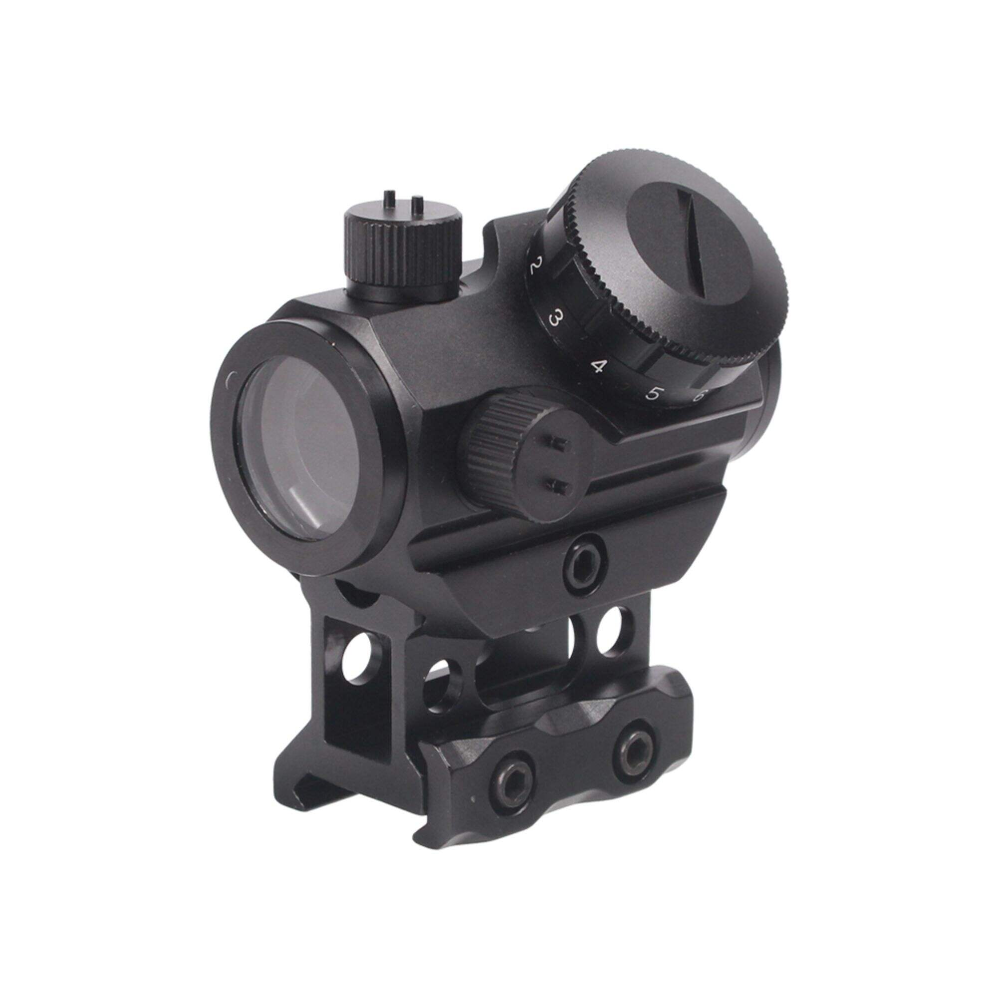 M6 1x25mm Reflex Sight Waterproof & Shockproof & Fog-Proof Red Dot Scope with 1 inch Riser Mount