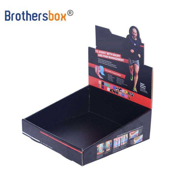 Black Custom Counter Display Box / Cardboard Box Display Stand