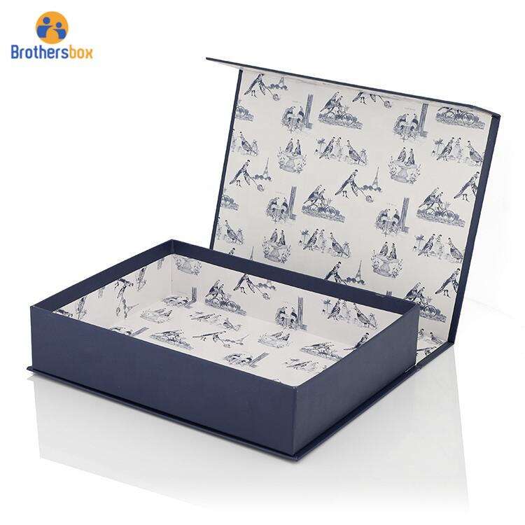 Χονδρικό κουτί δώρου με μαγνητικό κλείσιμο με απλό τυπωμένο πτερύγιο / κουτιά δώρου με αρθρωτό καπάκι