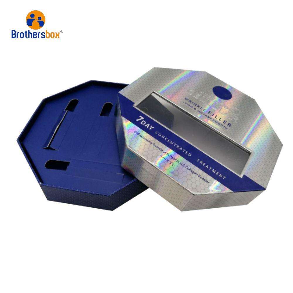 Special Octagonal Shape Beauty Box with Laser Printing
