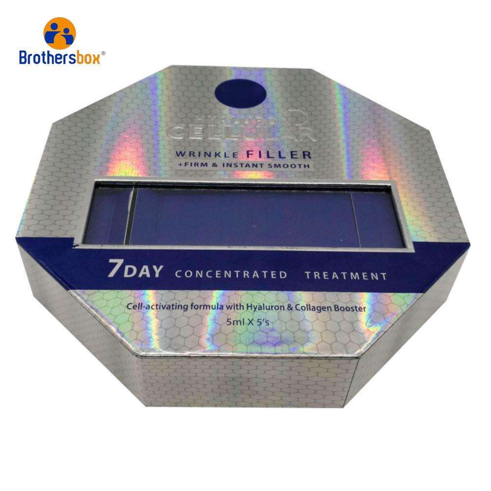 Special Octagonal Shape Beauty Box with Laser Printing