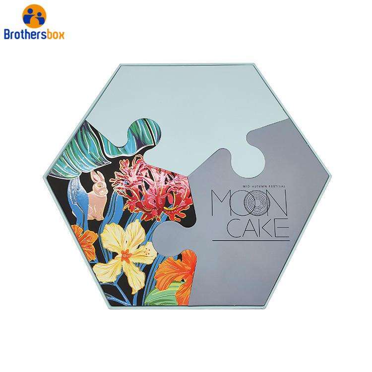 Kotak Hadiah Bentuk Heksagon Borong / Kotak Pembungkusan Hadiah MoonCake