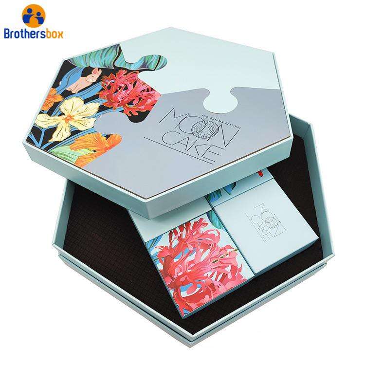 Wholesale Hexagonal Shape Gift Box / MoonCake Gift Packaging Box