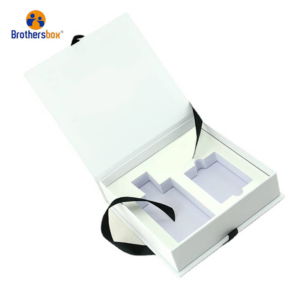 White Magnetic Perfume Boxes with Ribbon Wholesale