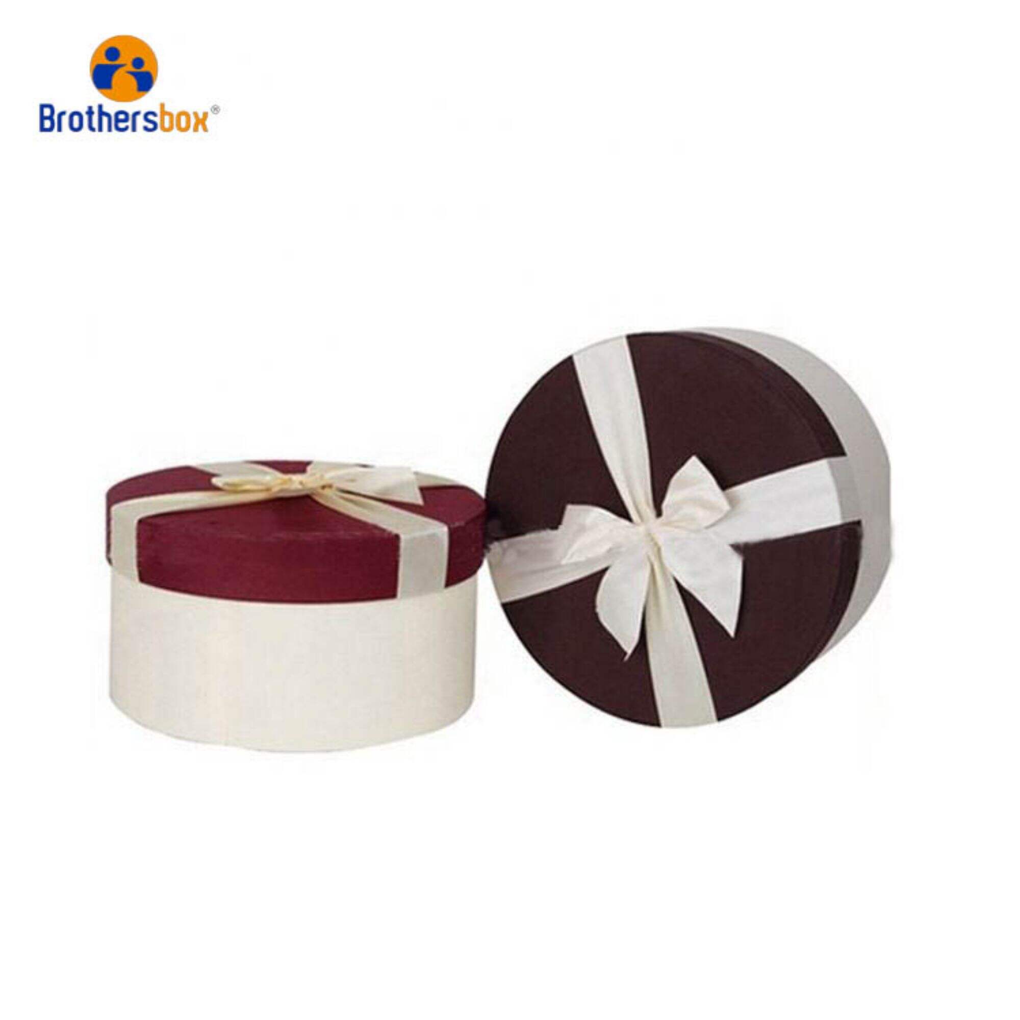 Bow Tie Decorative Cardboard Round Rigid Paper Packaging Box