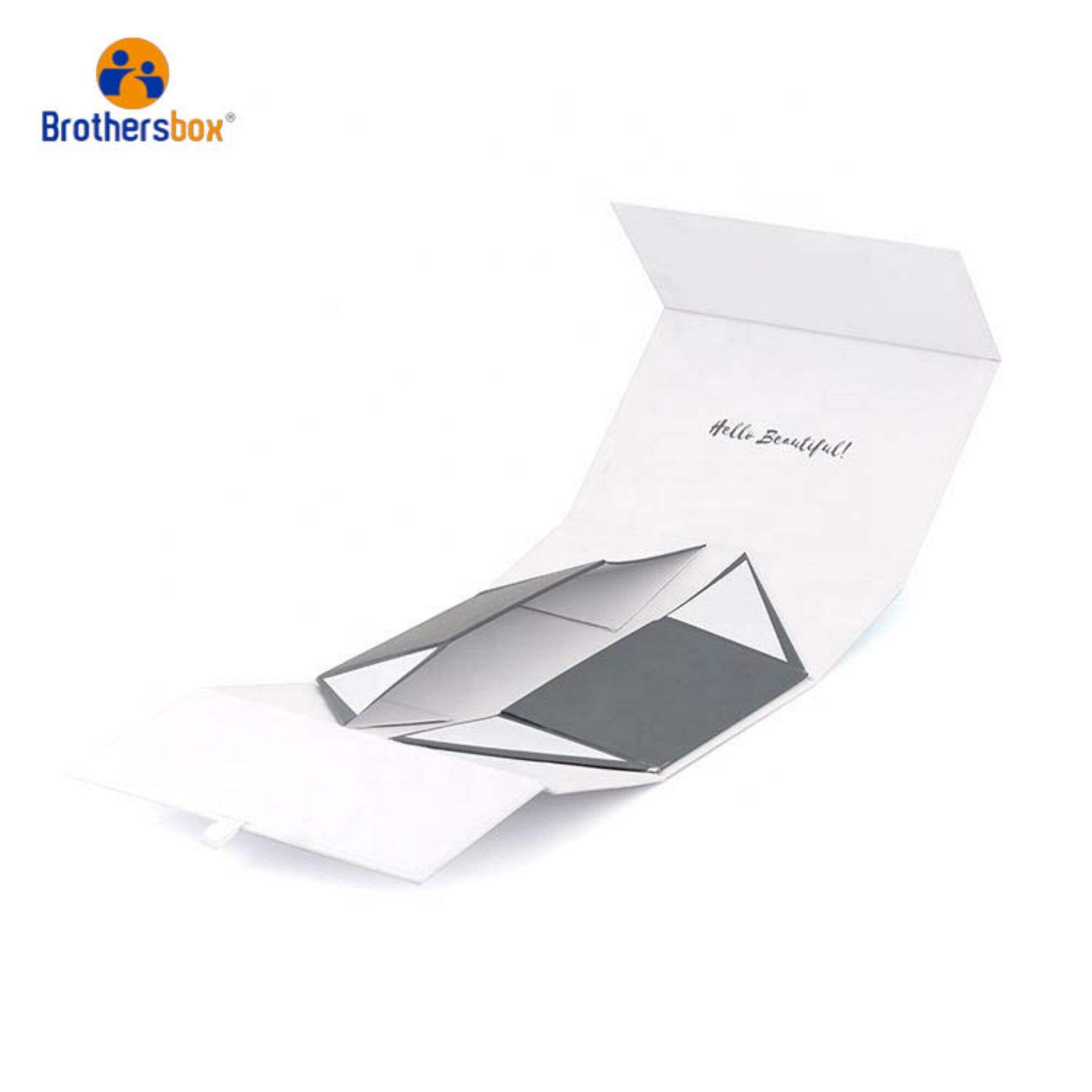 Custom Printing Logo Recycle White Foldable Magnetic Gift Box