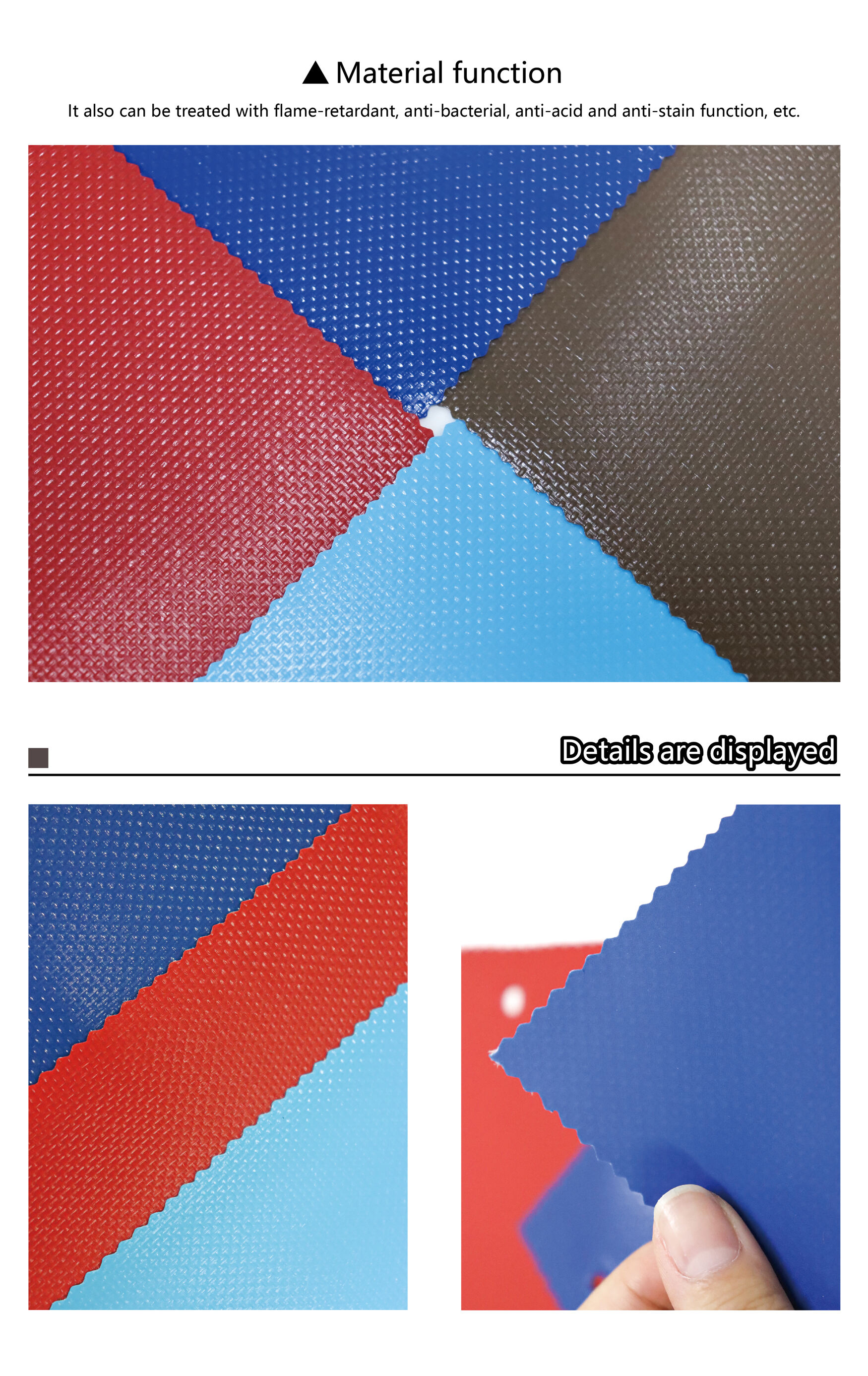 Cigno Leather - High-Quality Glossy PVC Synthetic Leather with Printed & Coated Fabric details