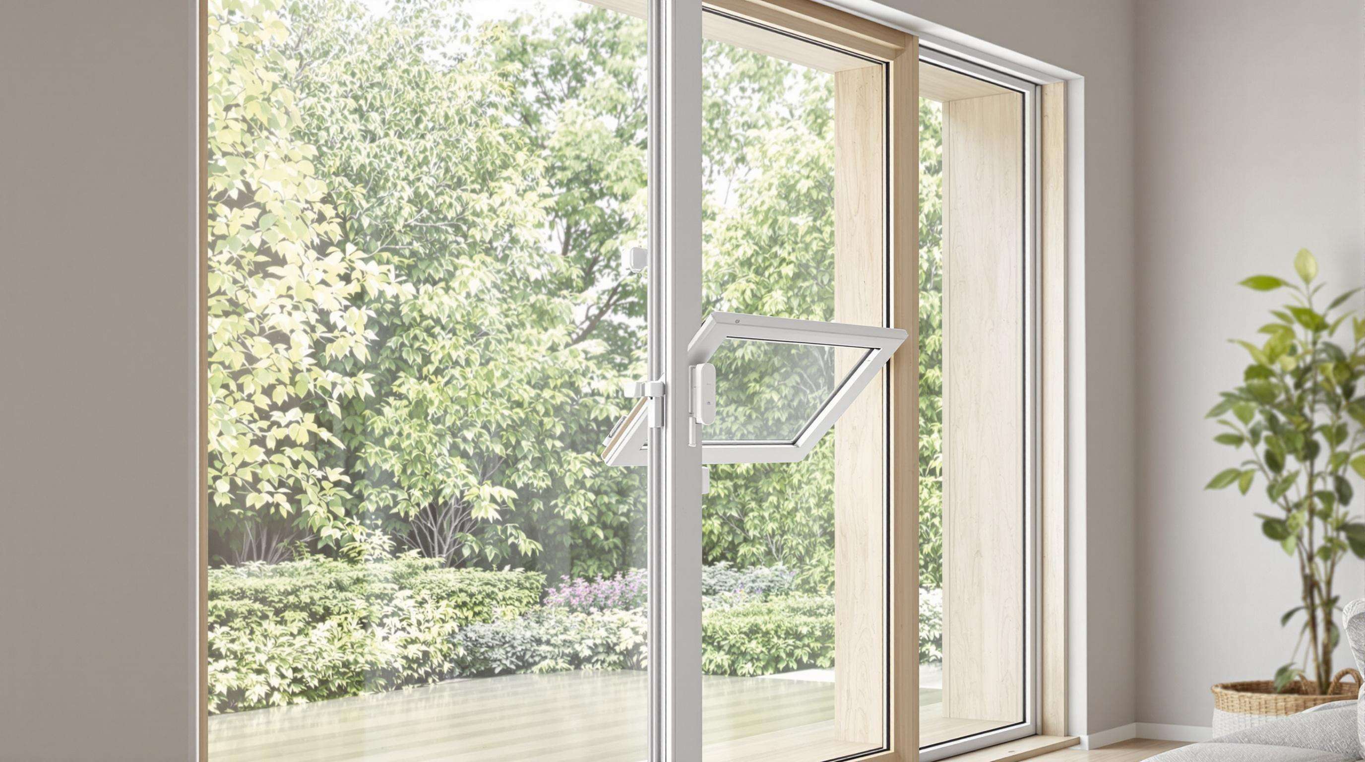 Smart sliding windows with automation and triple glazing in a contemporary home