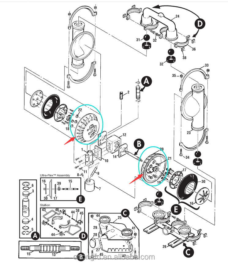 air chamber CF 666120-344-C aluminum factory