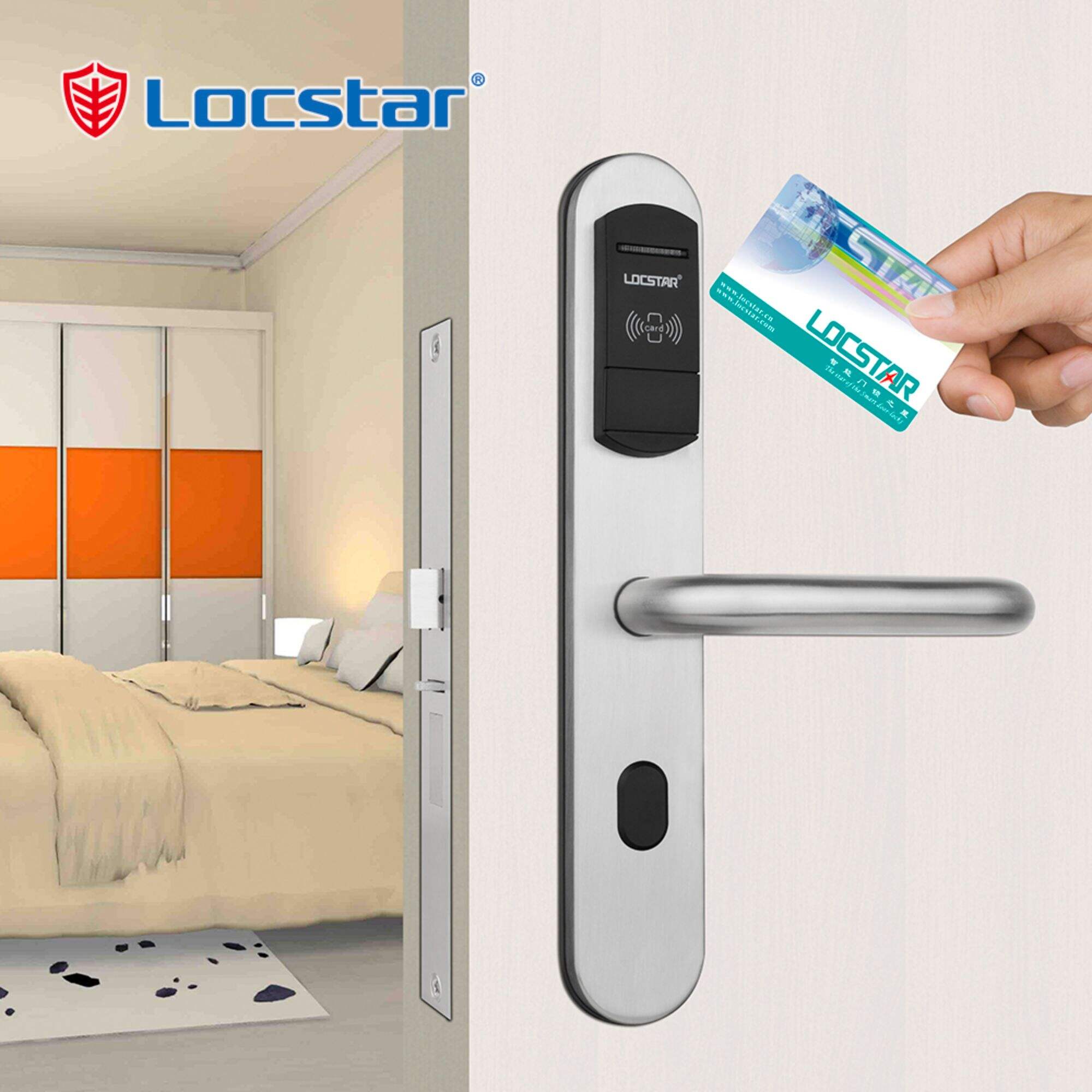 Locstar Door Key Card Latch System Cost Portable Rfid Best Travel Slim Hotel Lock