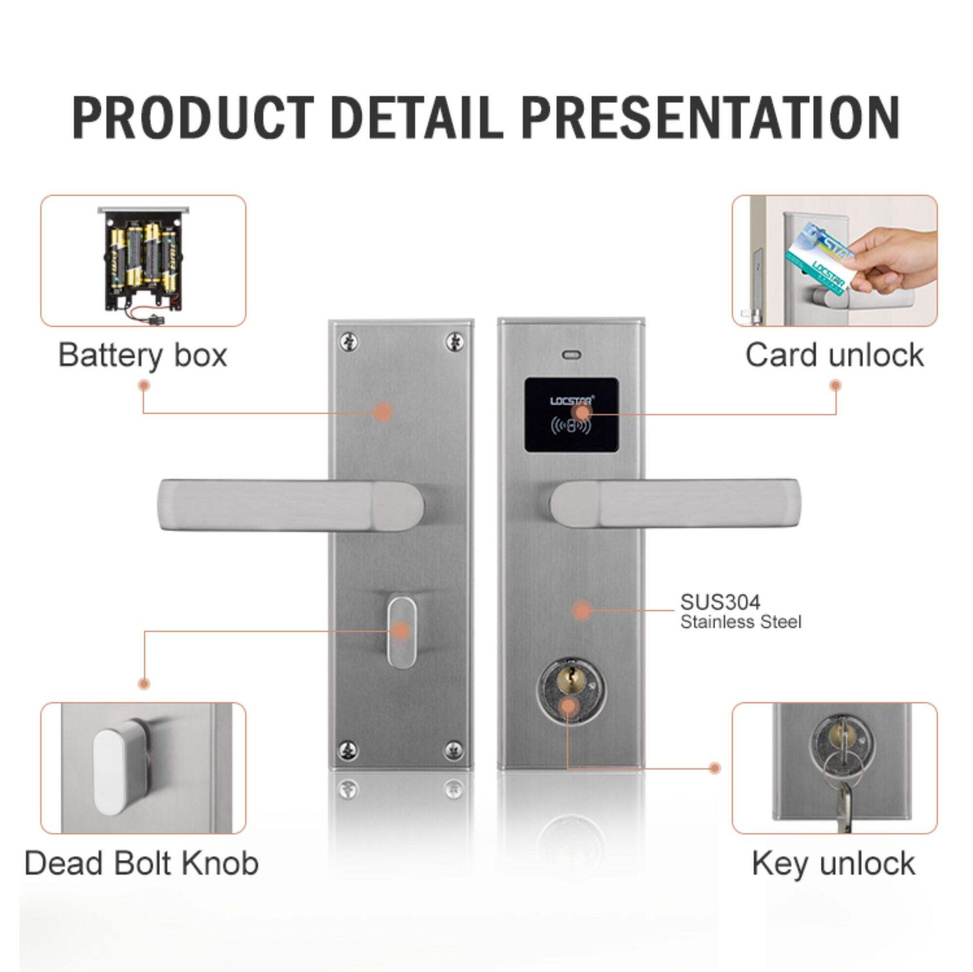 Locstar Security System Price For Traveler Hotel Door Lock