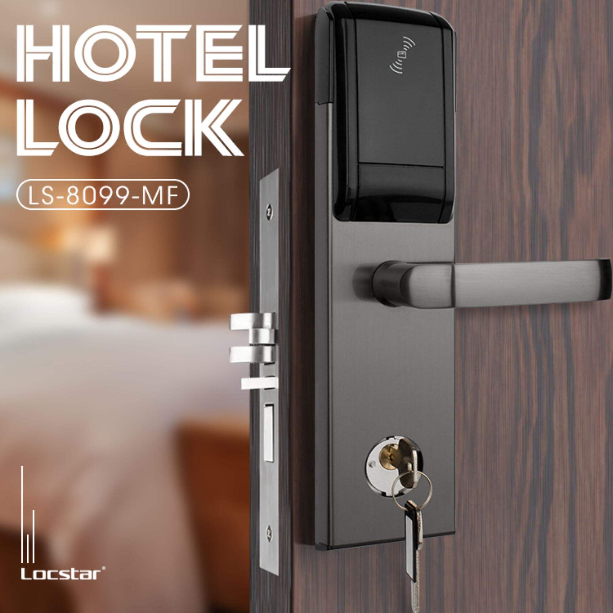 Locstar Keyless Deadbolt Key Card System Best For Sale Hotel Door Lock