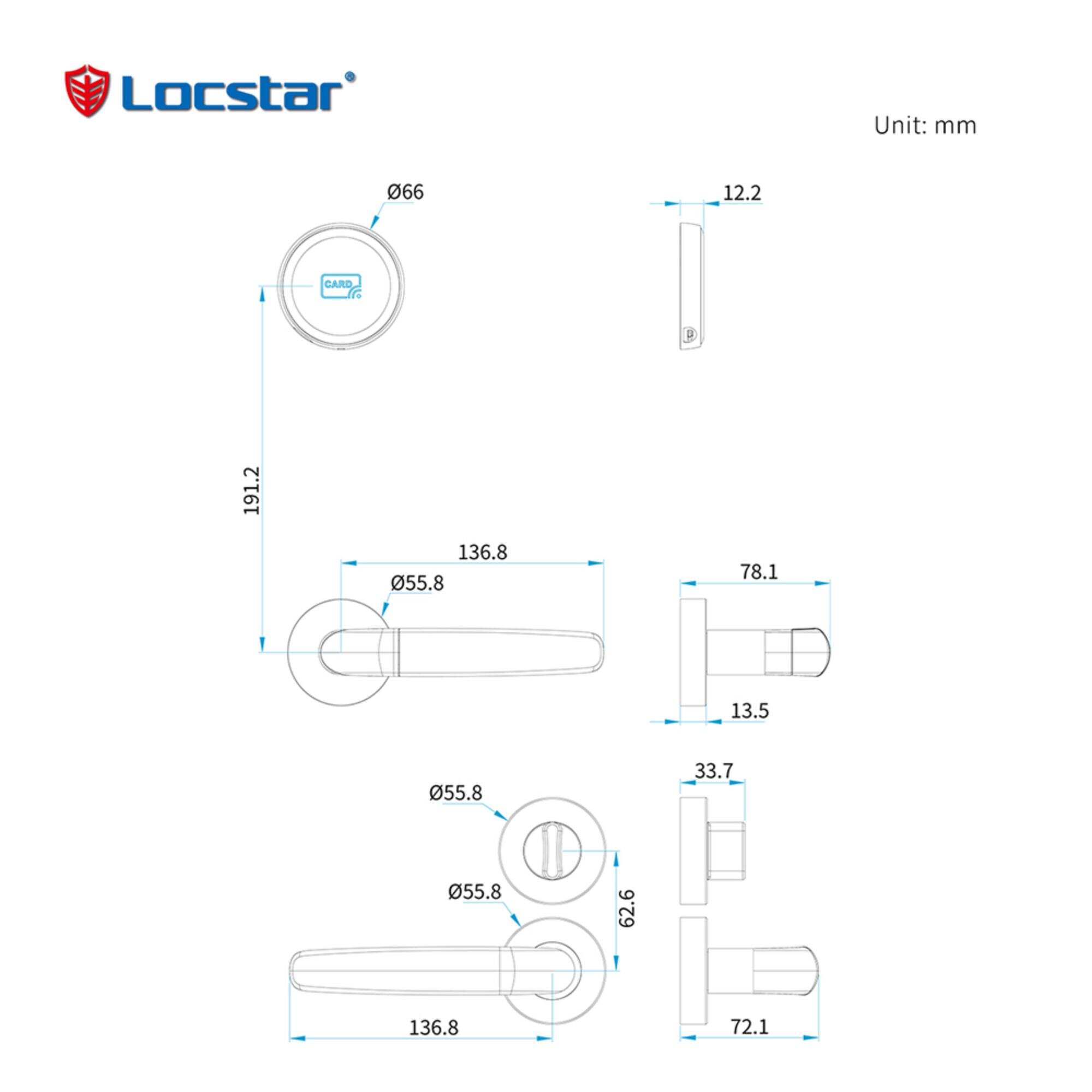 Locstar Room Safety Latch Security Device Electronic Split Hotel Door Lock