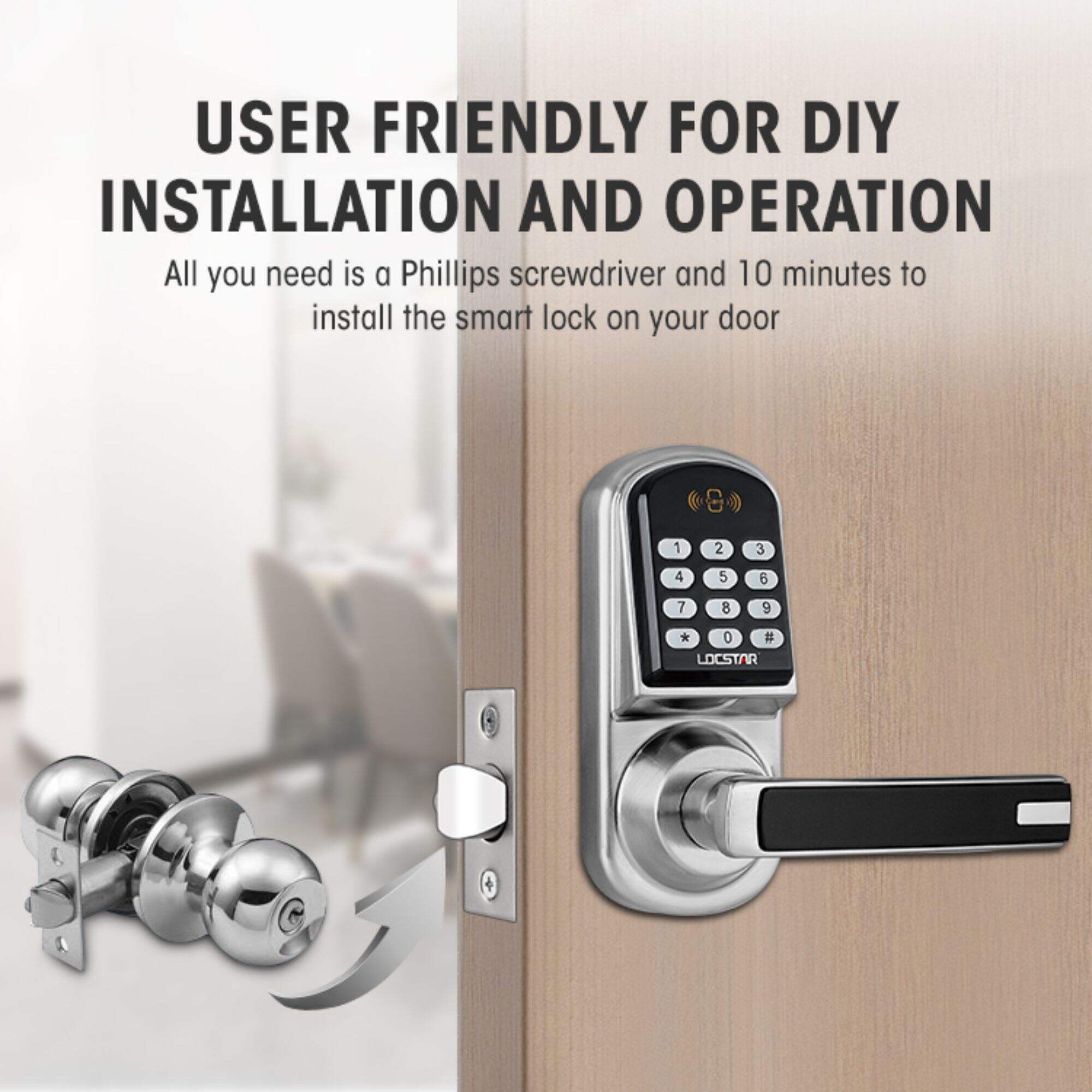 Factory Keyless Entry Front Electronic Door With Multiple Code Smart Lock