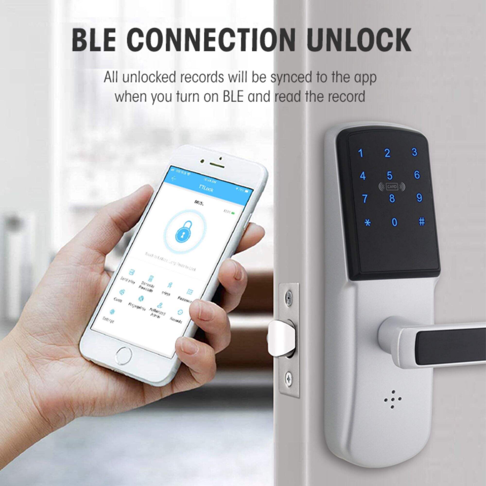 best interior digital keypad electronic smart door lock with handle