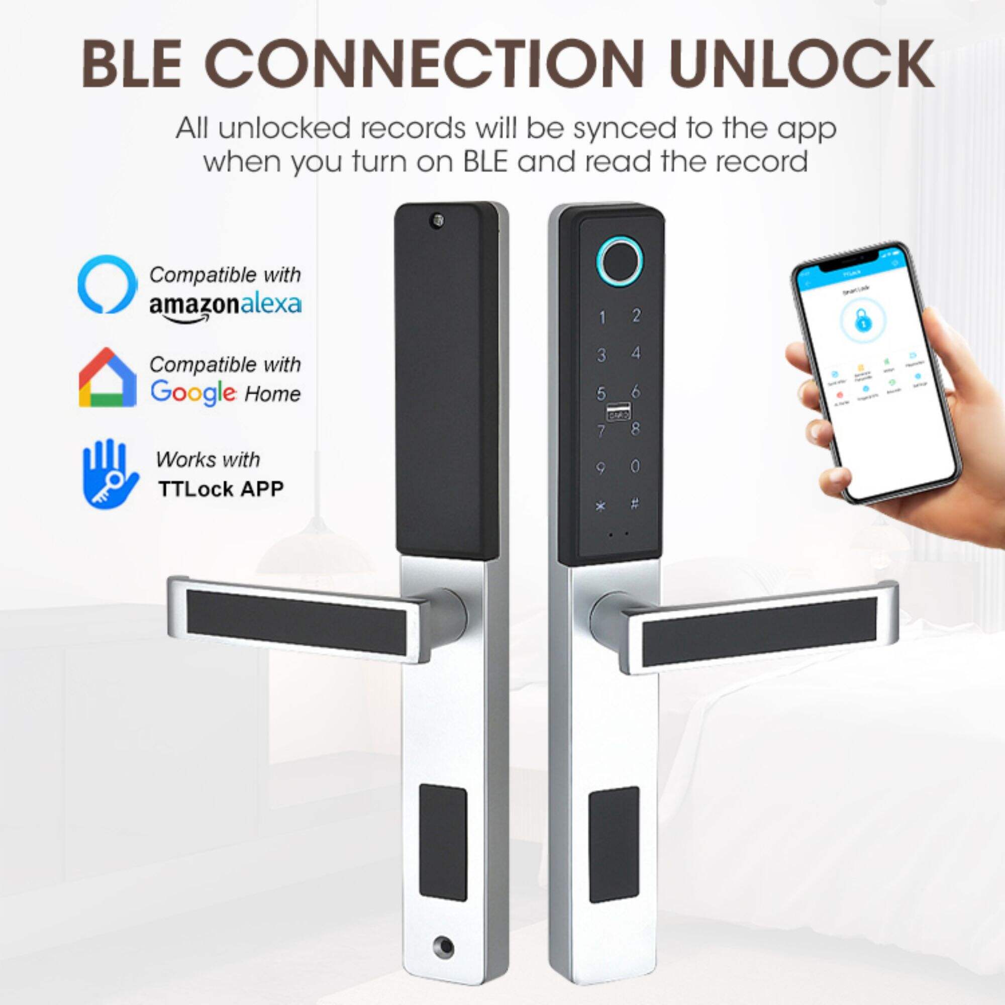 Wholesale Door Narrow Stile Electronic Best Keyless Entry With Phone App Smart Lock