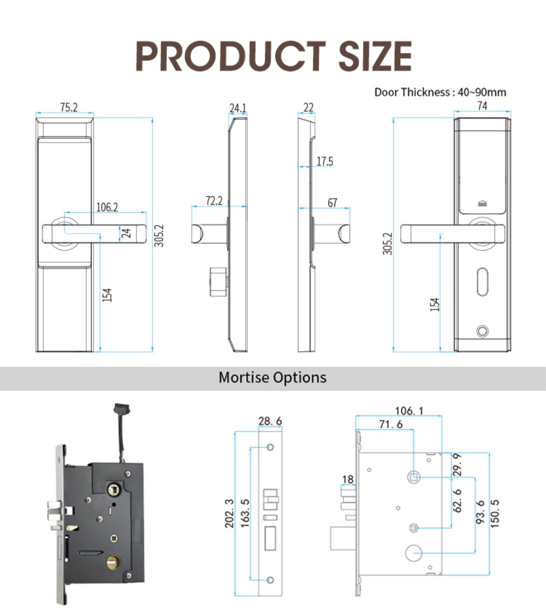 Locstar Manufacturer Guest Room Safety Deadbolt Digital Hotel Door Lock