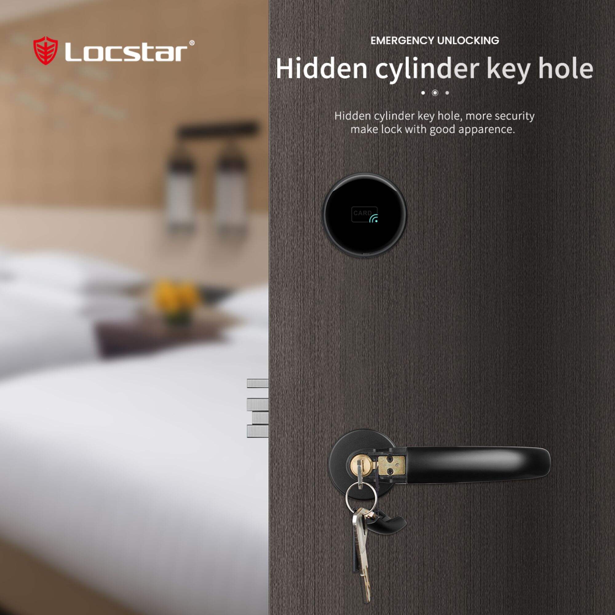 Locstar Room Safety Latch Security Device Electronic Split Hotel Door Lock