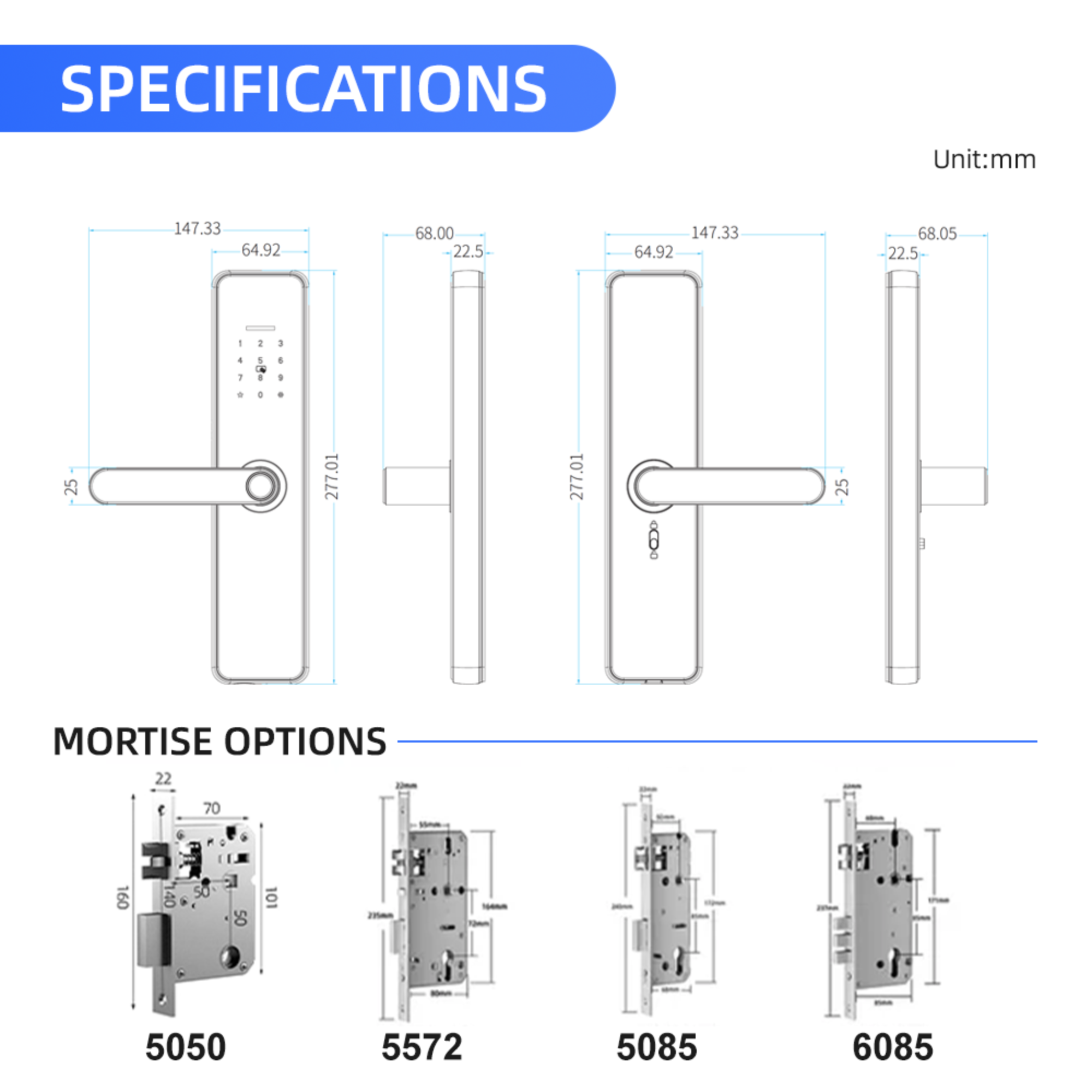 Factory Wholesale Wifi Door Electronic Keyless For Home Smart Lock