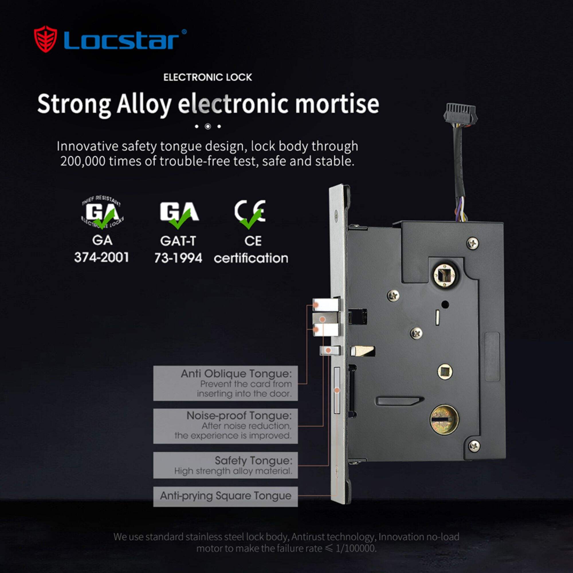 Locstar Best Bluetooth Security Card Reader System Split Hotel Door Lock