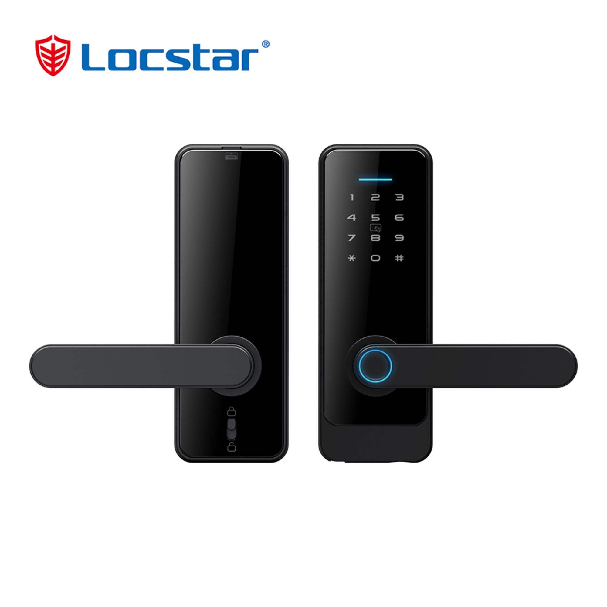 Locstar Home Smart Wifi Cerradura Serrure Inteligente Digital Card Fingerprint Password Electric Mortise Key Interior Door Lock