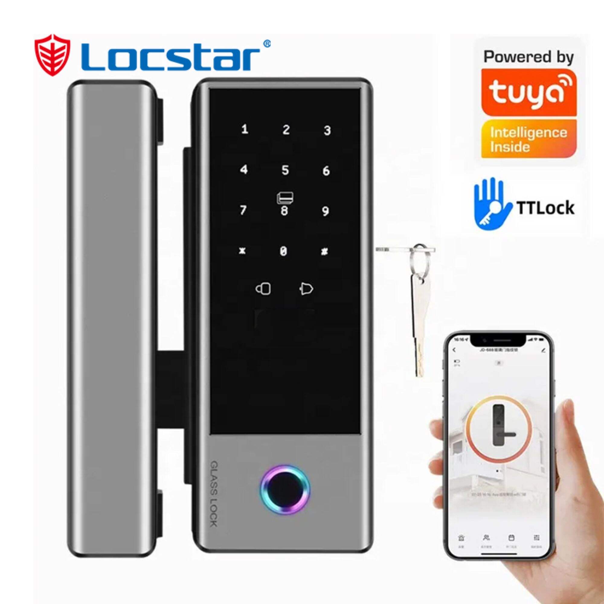 Factory Price Without Replacing Keyless Entry Door Gate Wifi Glass Smart Lock