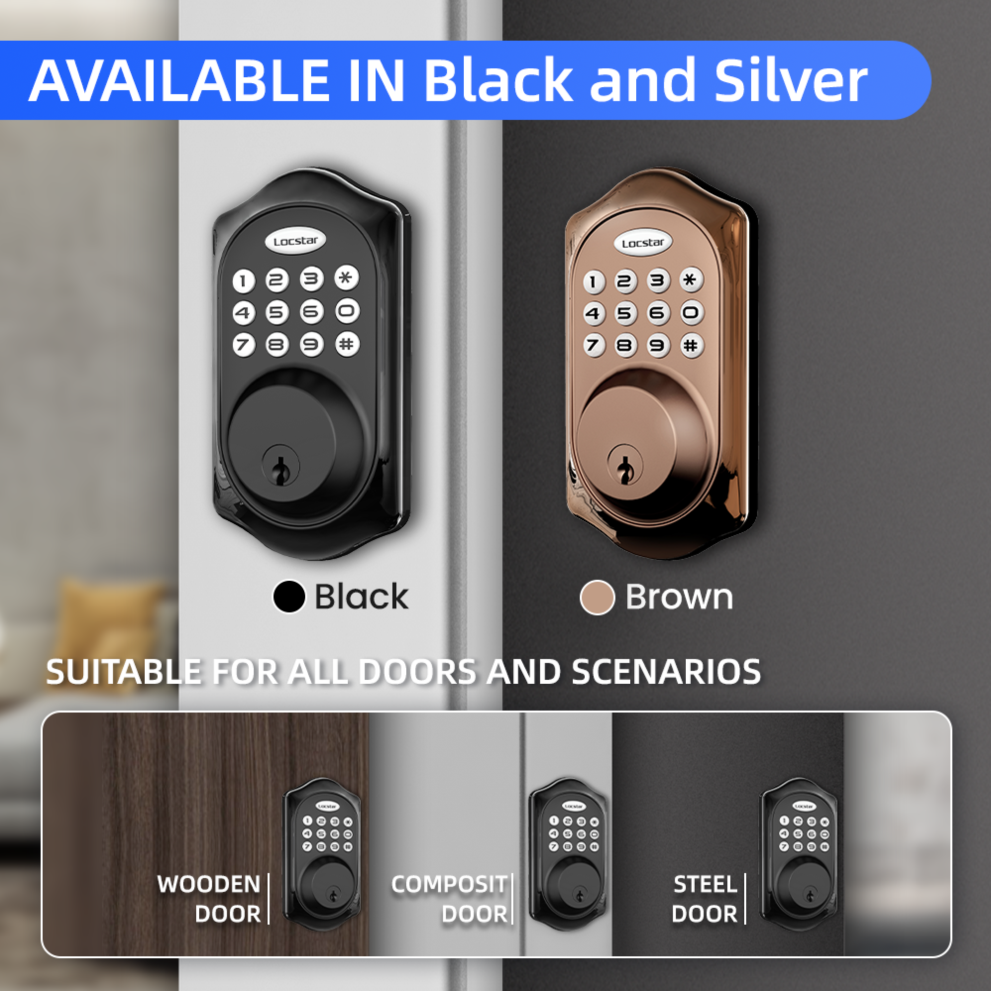 کد Deadbolt صفحه کلید کارخانه برای قفل هوشمند درب جلو