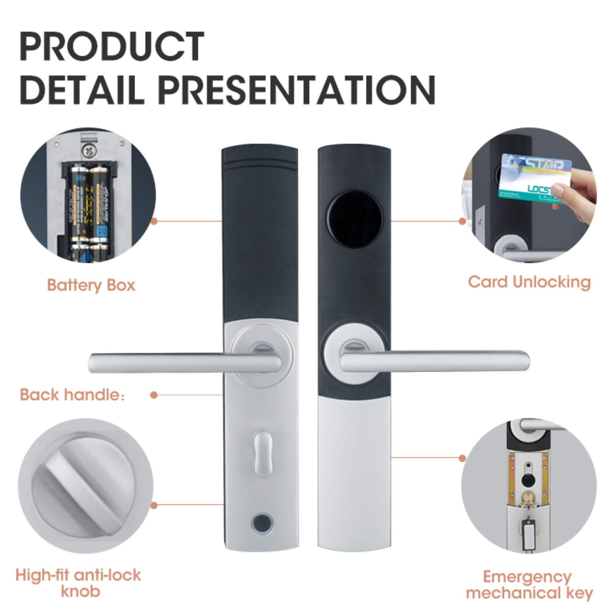 Locstar Room Deadbolt Electronic For Door Hotel Lock