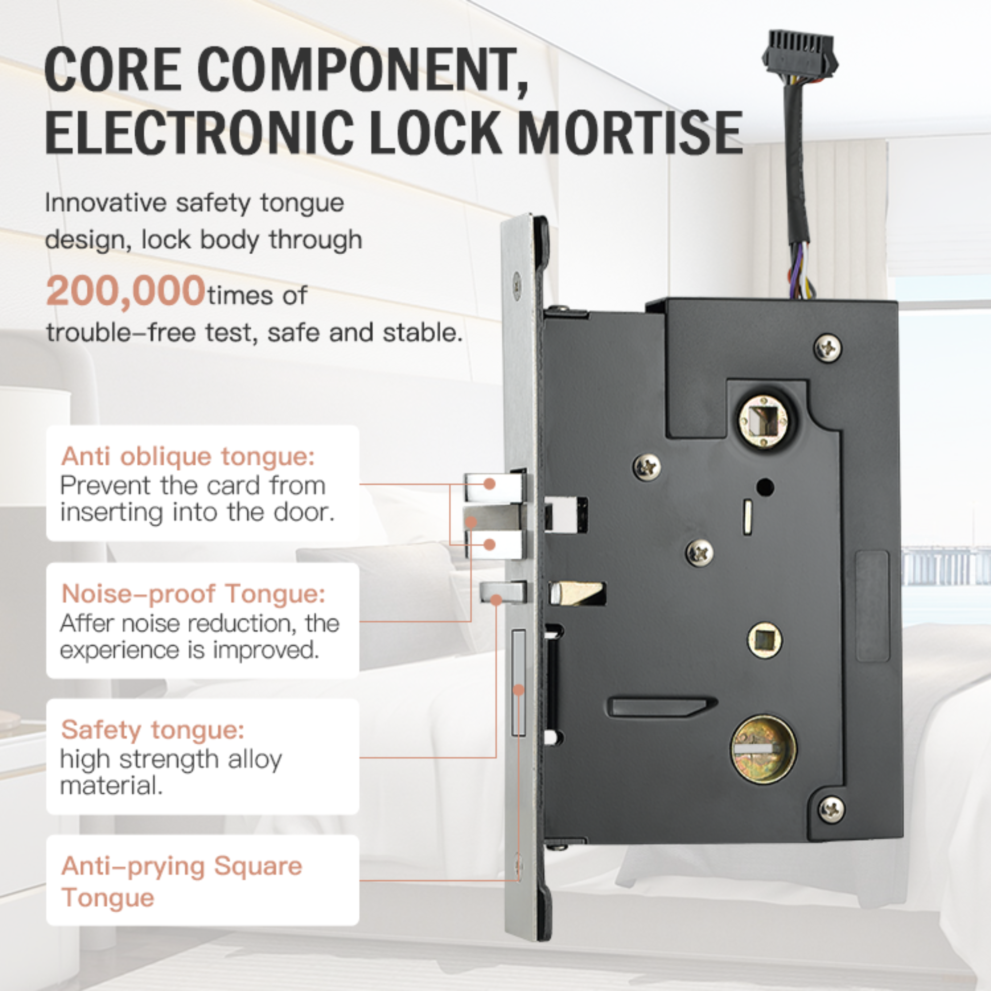 Locstar Door Electronic Card System Swipe Portable Security Hotel Lock