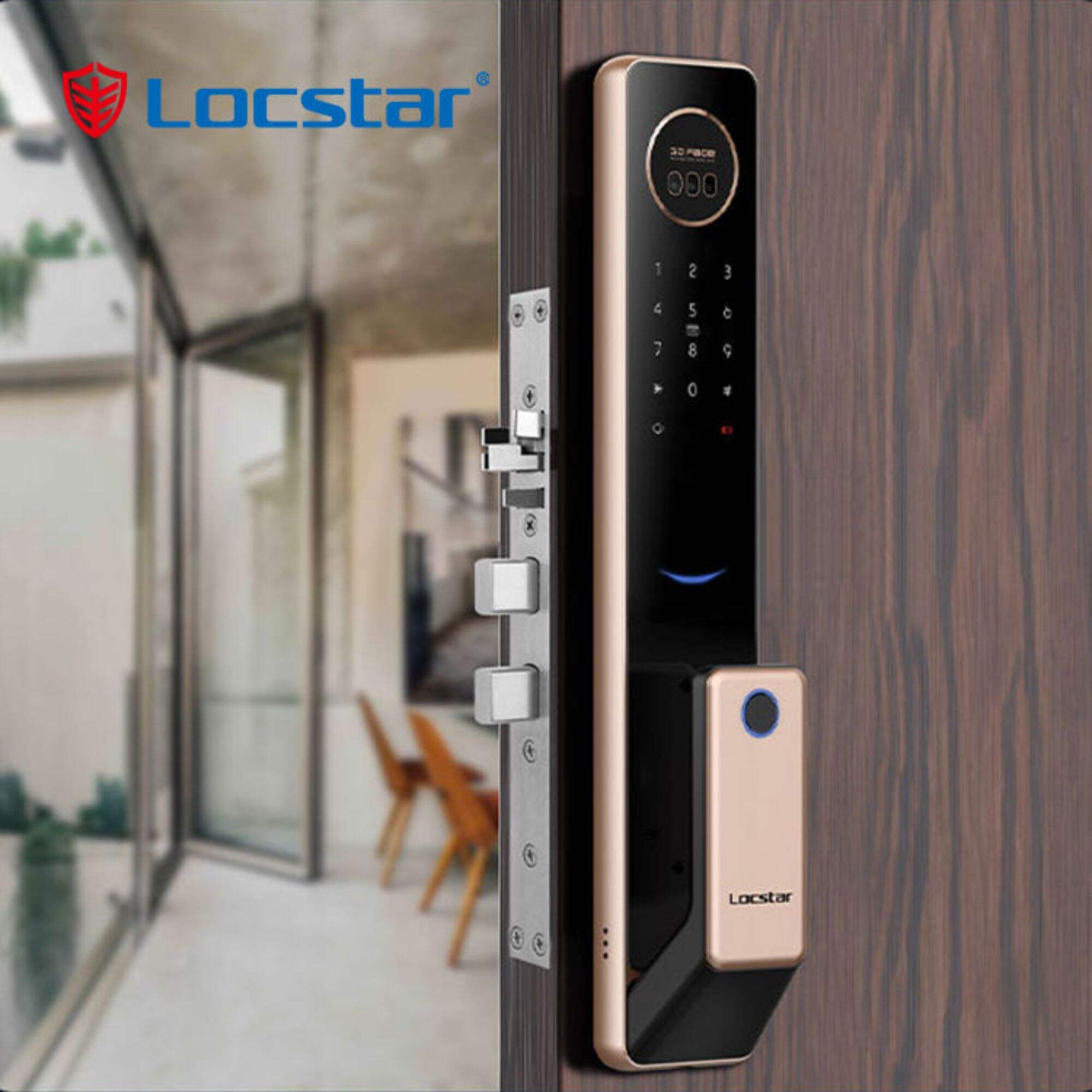 3D Face Recognition Digital Keypad Biometric Fingerprint Intelligent Push Pull Smart Door Lock