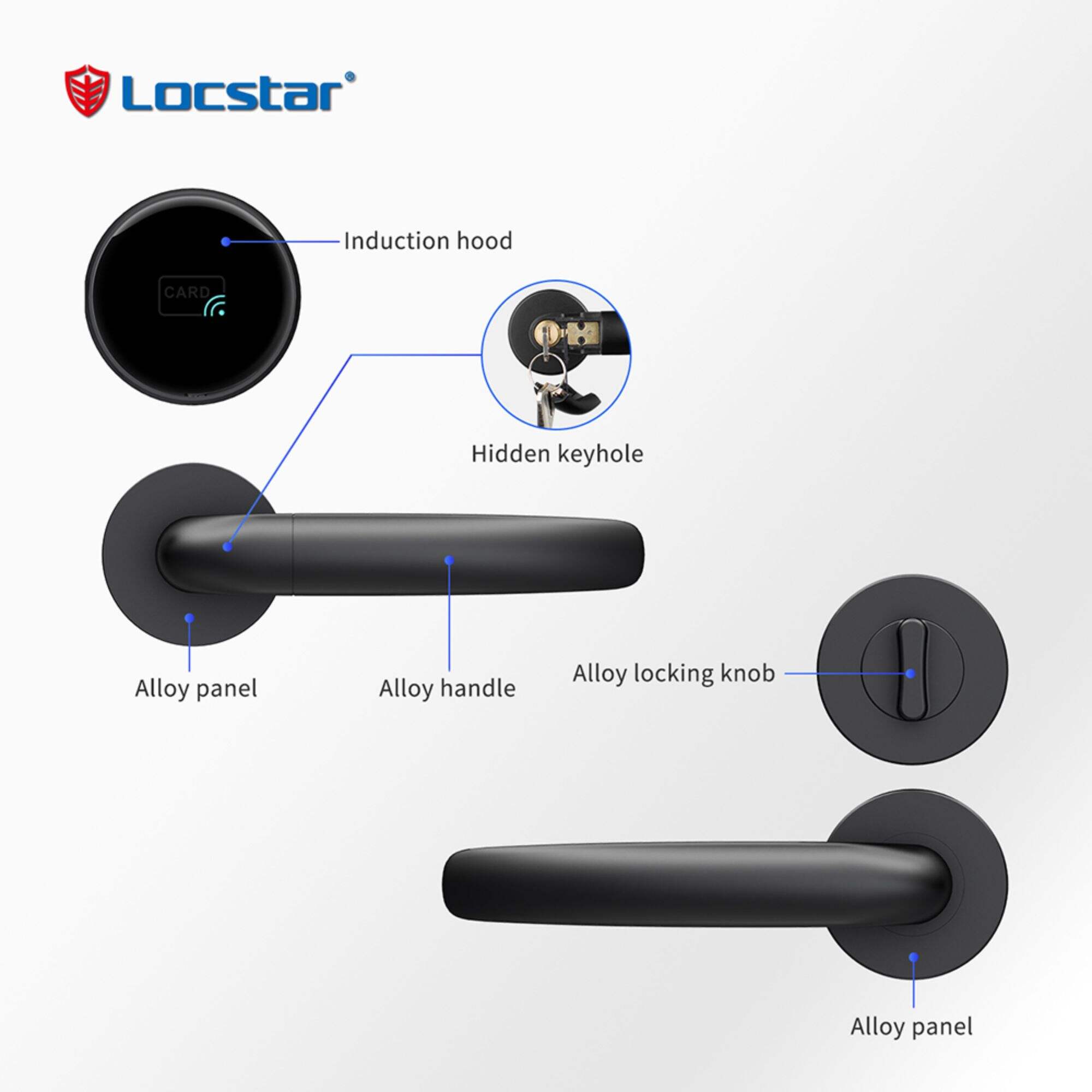 Locstar Room Safety Latch Security Device Electronic Split Hotel Door Lock