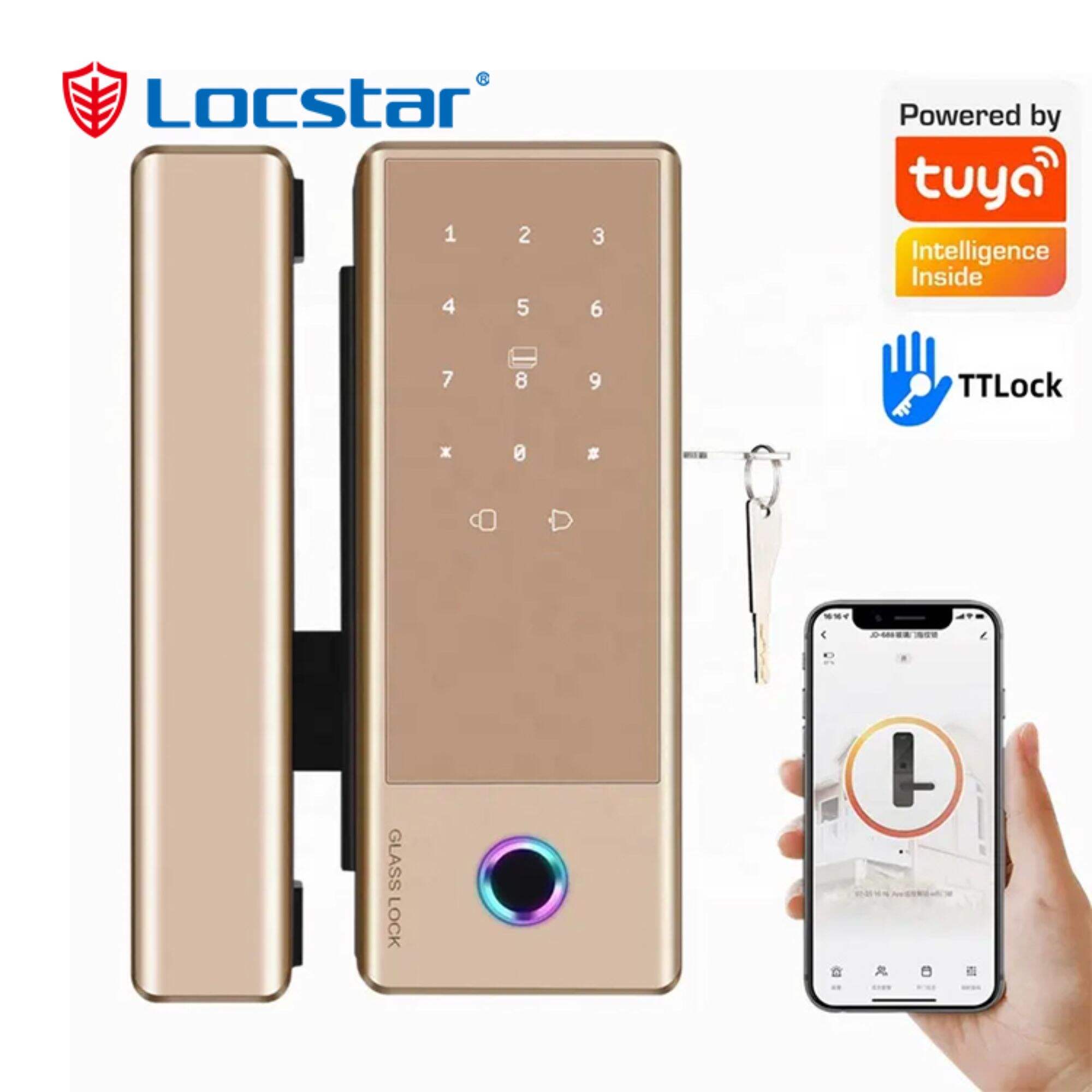 Factory Price Without Replacing Keyless Entry Door Gate Wifi Glass Smart Lock