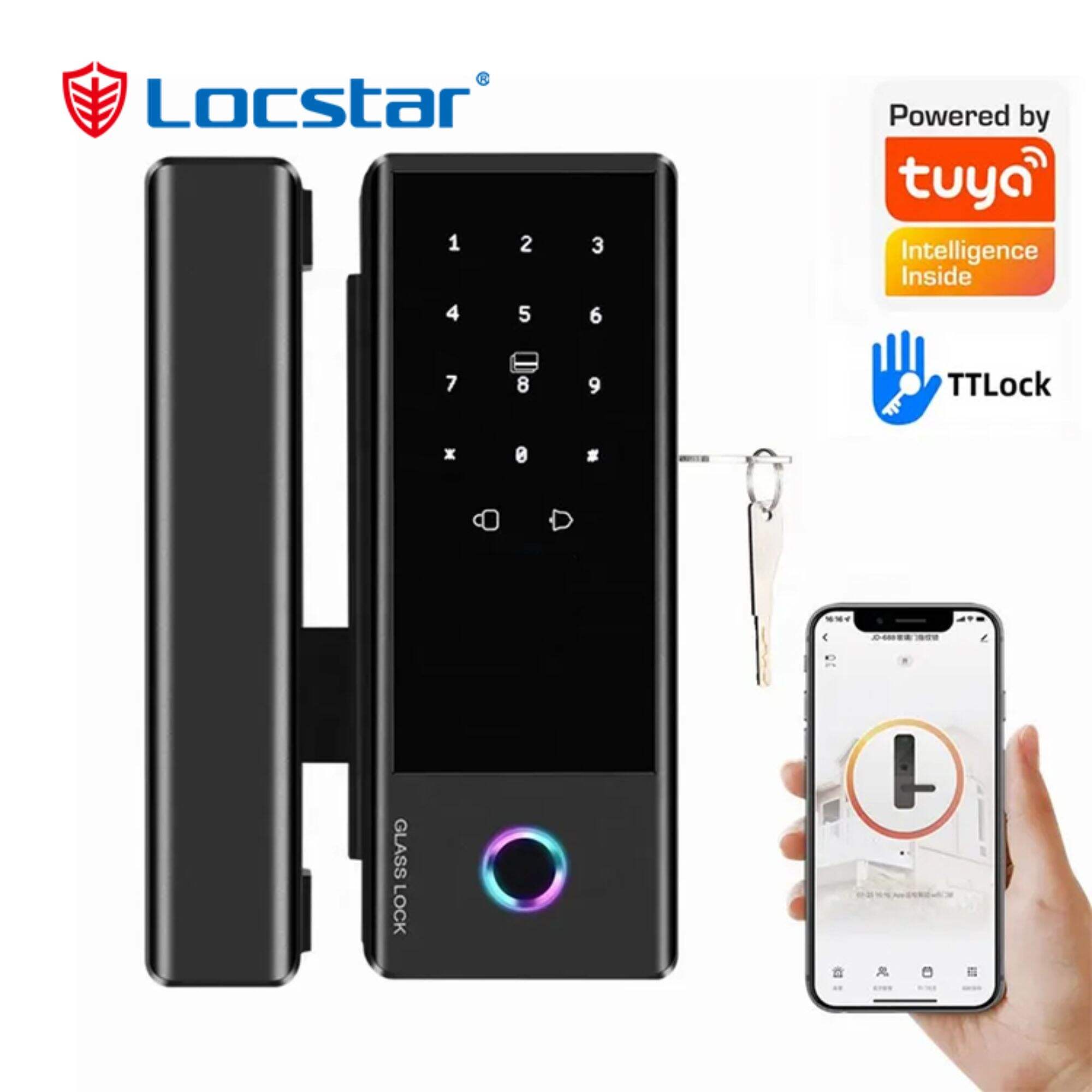 Factory Price Without Replacing Keyless Entry Door Gate Wifi Glass Smart Lock