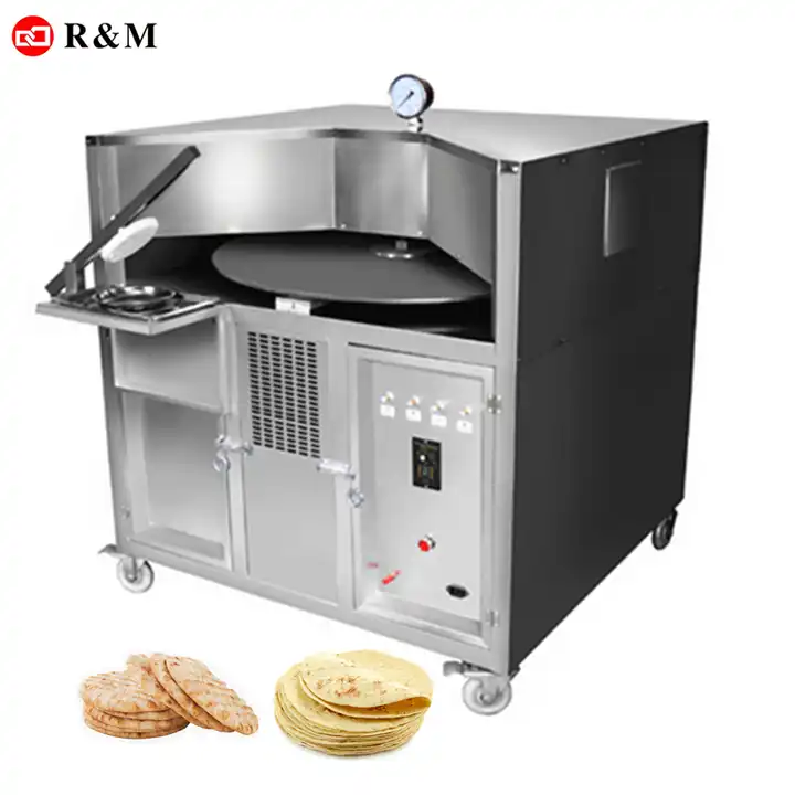 Commercial Rotating tortilla chapati Pita Bread oven roti gas Baking machine