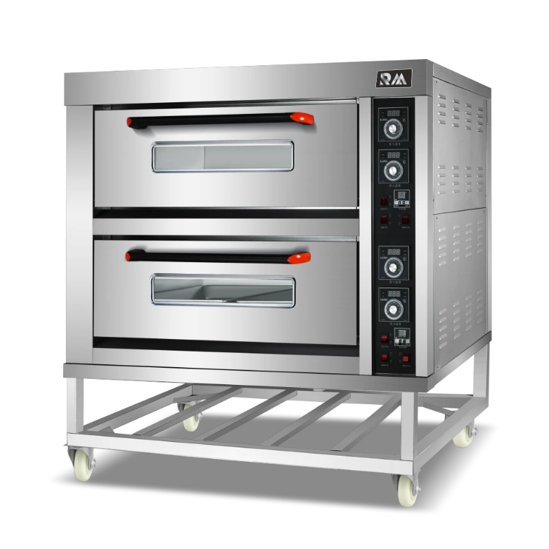 Commercial 2 4 6 Tray Cake Double Deck Gas Oven For Baking Bread Bakery Sale