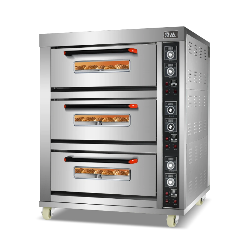 Commercial Best Pizza Bread Bakery 6 9 Tray Three 3 Deck Gas Oven Price For Sale