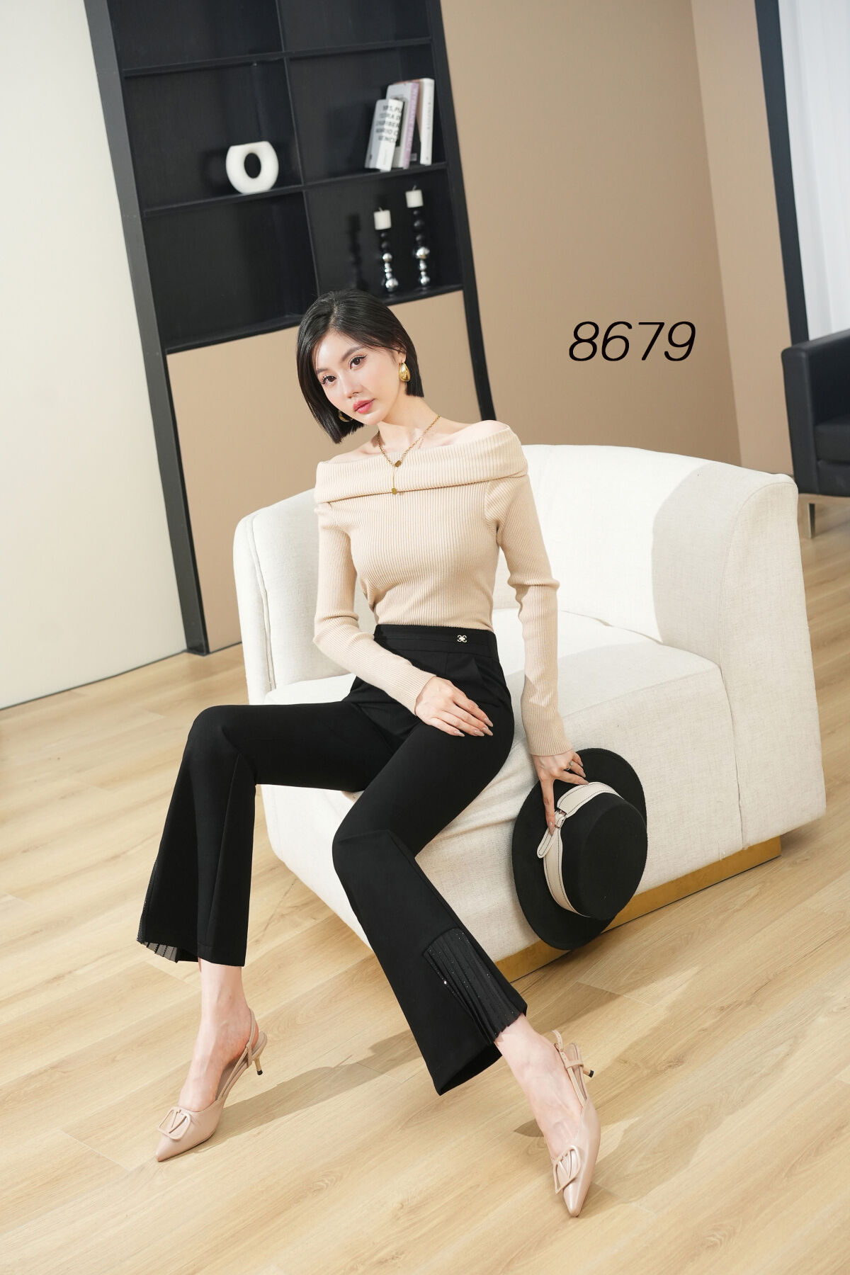 New Ladies Formal Office Wear Pants Women Work Business Casual Flare Leggings Pants with Pockets factory