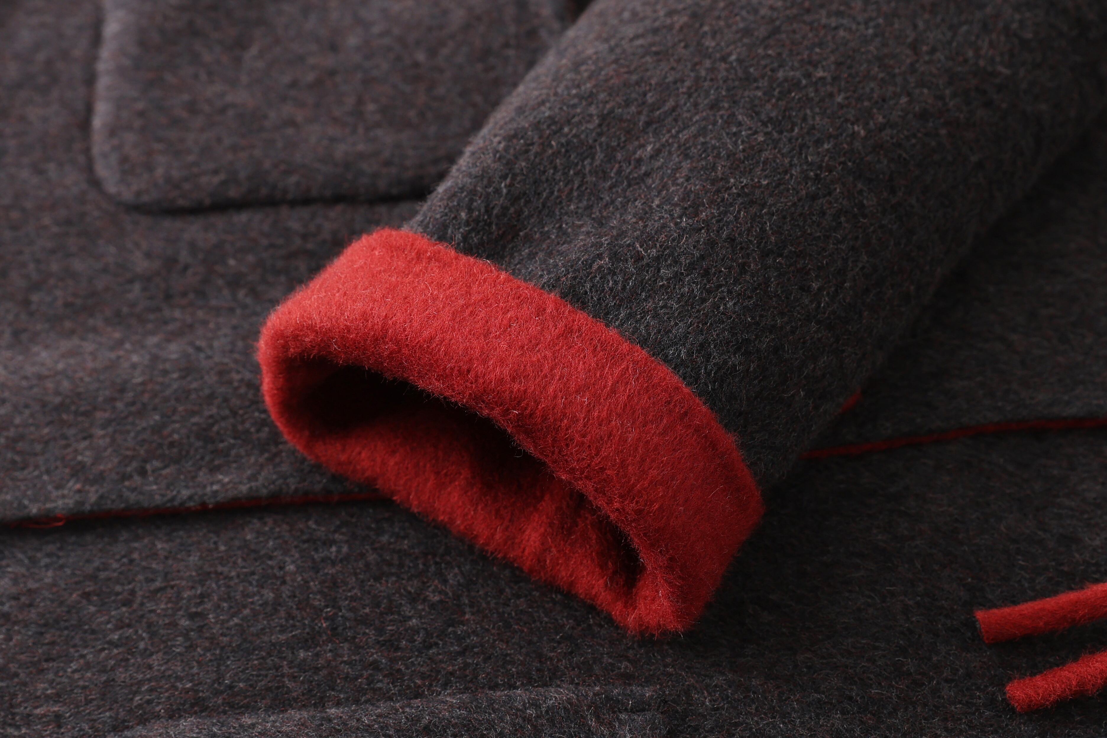 Chinese Style Winter Short Woolen Jacket Coat Single-Breasted Closure Type supplier