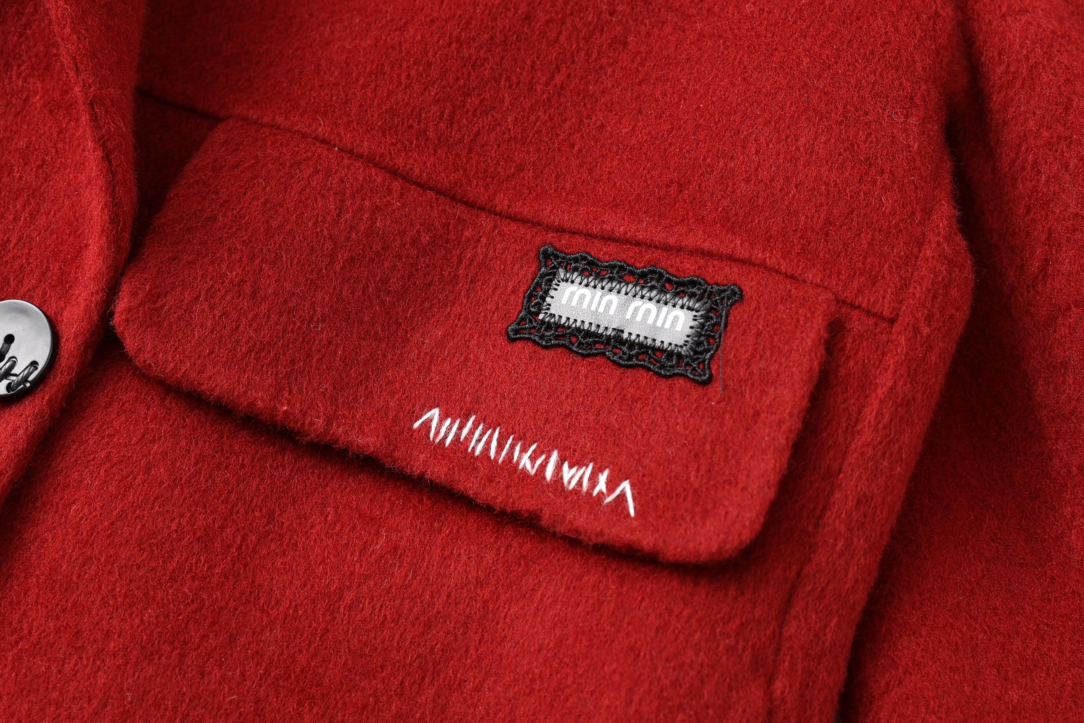 Women's Custom-Made High Quality Winter Wool Coat Long Double-Button Design with Belt Closure Elegant Style Button Decoration factory