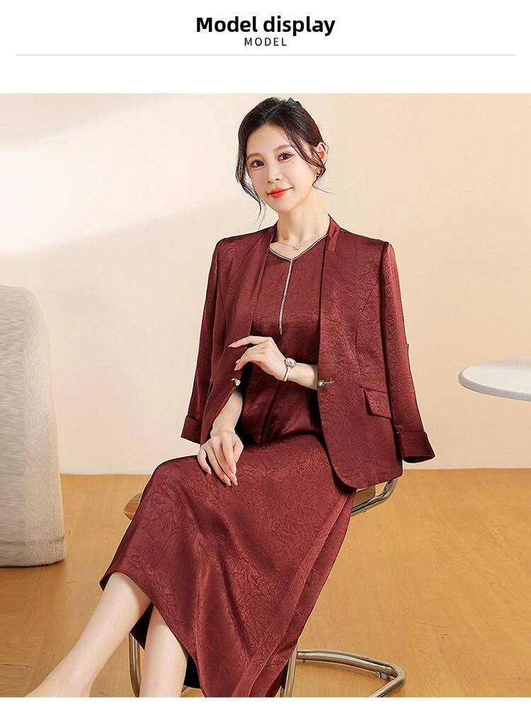 2025 Autumn Fashionable and Stylish Skirt Set Jacket, V-Necked Skirt, Skirt Set - Two-Piece Set factory
