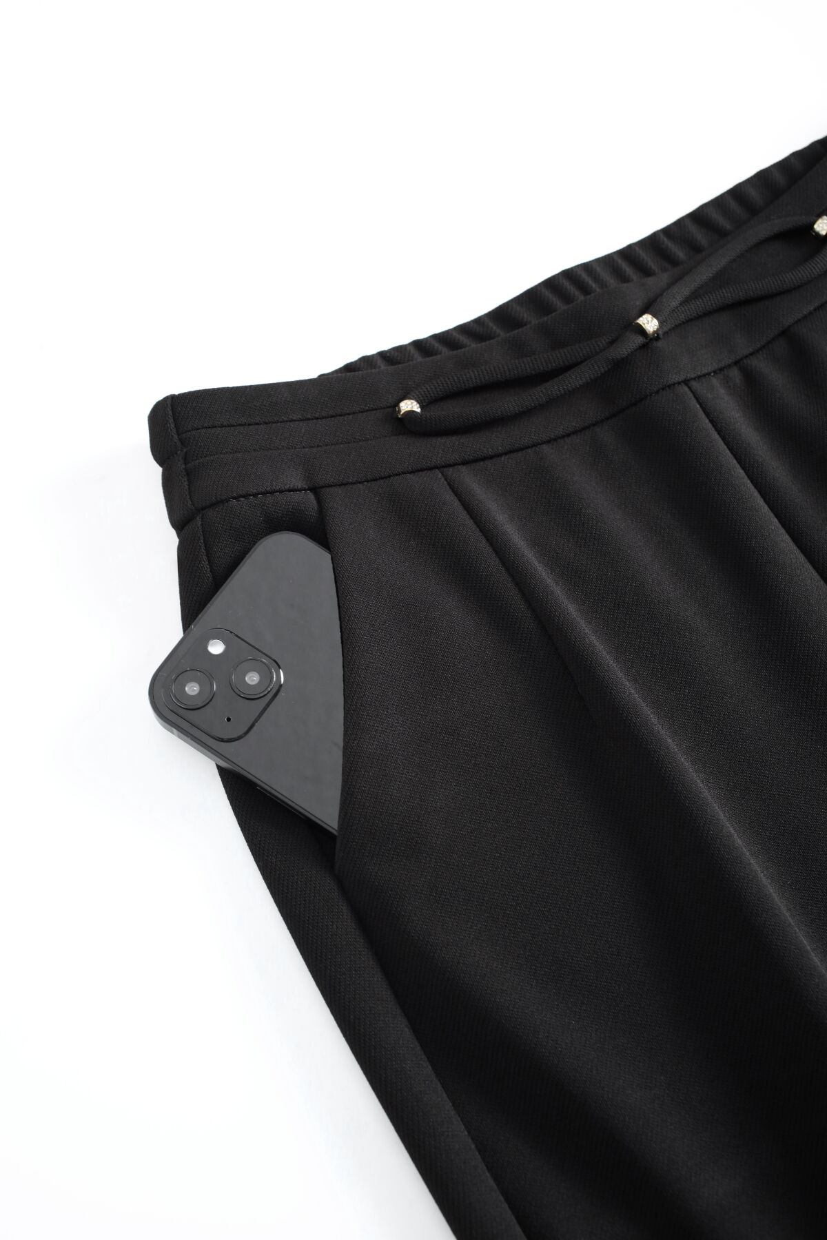 2025 Summer Women's New High-waisted Slim-fit Straight Pants Knitted Casual Flared Pants details