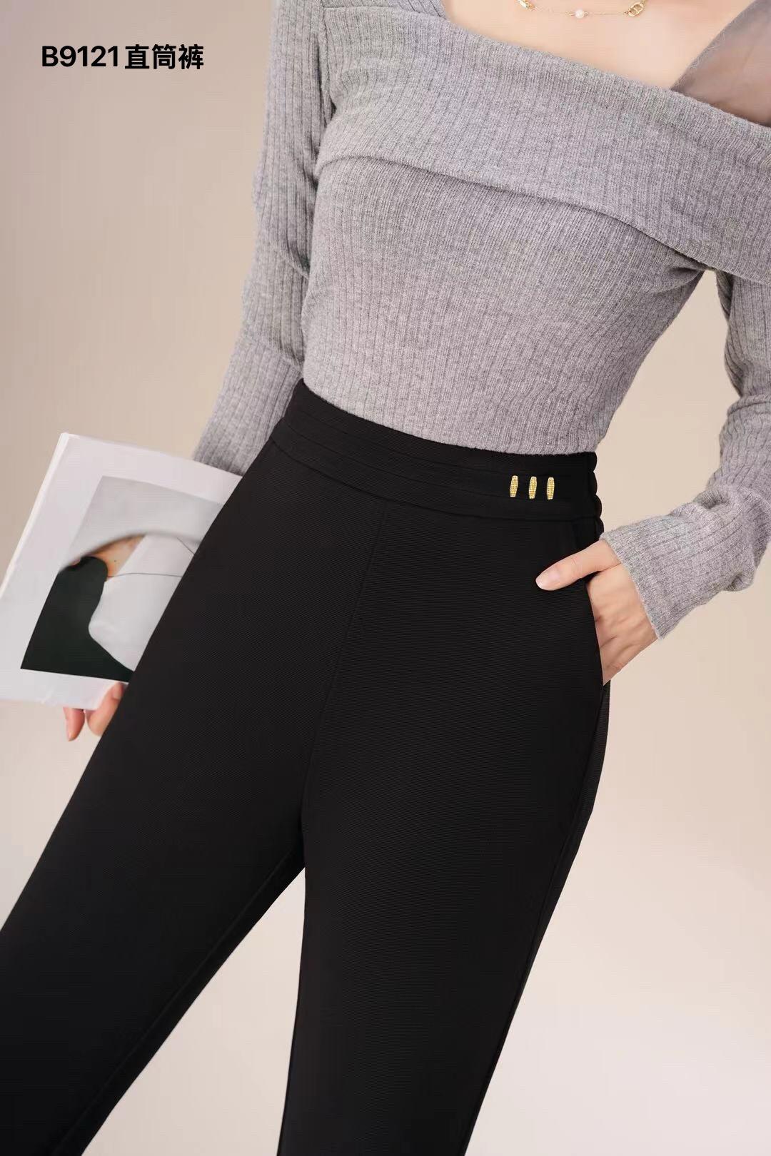 2025 Autumn-Winter Collection - New Loose Straight High-Waist Casual Pants in Size - Slim Fit Design with Solid Pattern factory